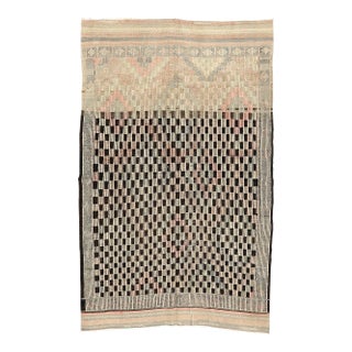 Mid 20th Century Embroidered Vintage Kilim Rug For Sale