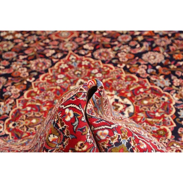 Kashan Rug with Floral Pattern For Sale - Image 9 of 11
