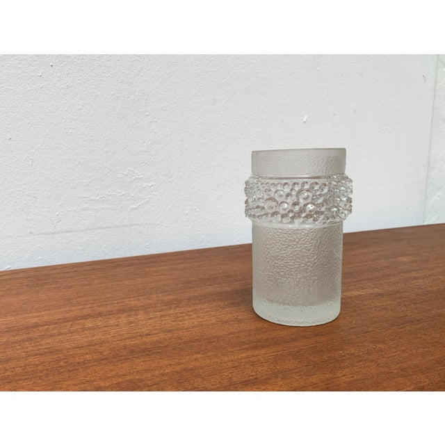 Vintage French Glass Spike Vase, 1970s For Sale - Image 12 of 18