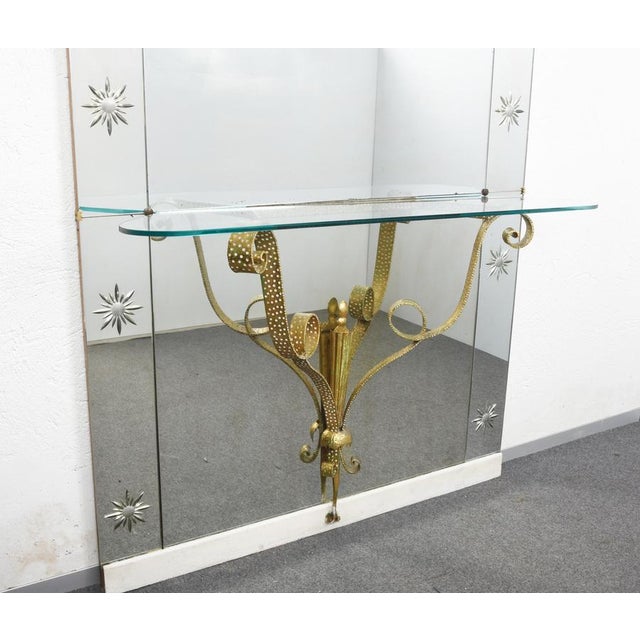 Mid-Century Italian Modern Mirror with Console by Pier Luigi Colli for Cristal Arte, Set of 2 For Sale - Image 4 of 18