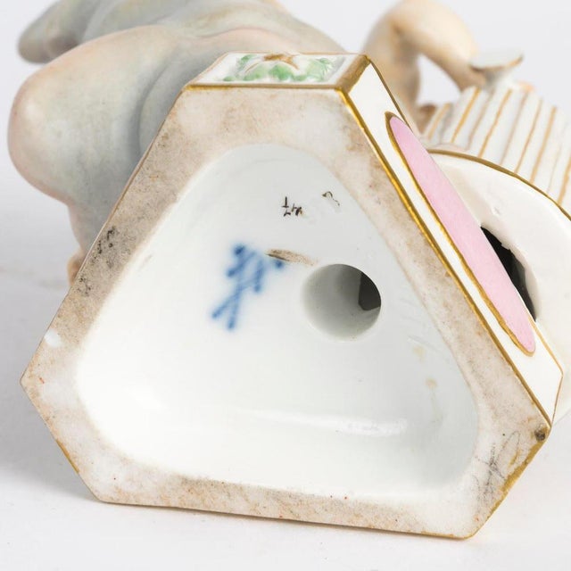 Napoleon III Porcelain Sculpture from Meissen, 19th Century For Sale - Image 5 of 6