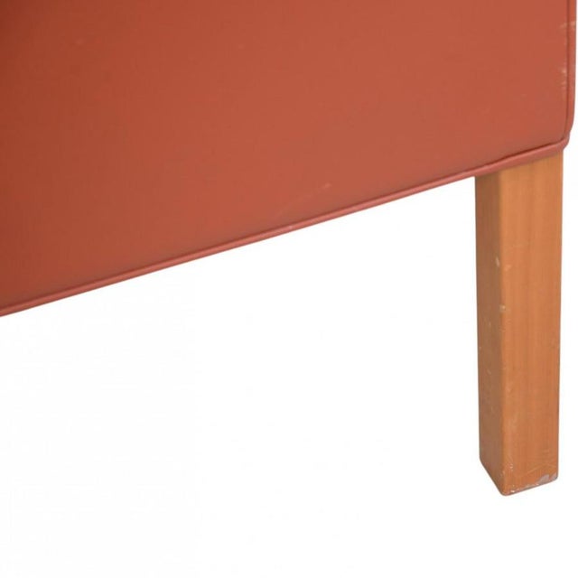 2204 Wing Chair in Cognac Leather by Børge Mogensen, 1990s For Sale - Image 12 of 18