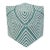 Vintage Turquoise & White Beaded Bamboo Box Large For Sale