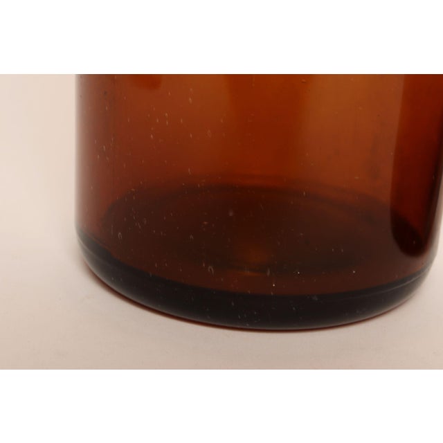Set of Two Vintage Amber Glass Apothecary Bottles by Owens-Illinois Glass Co. For Sale - Image 14 of 18