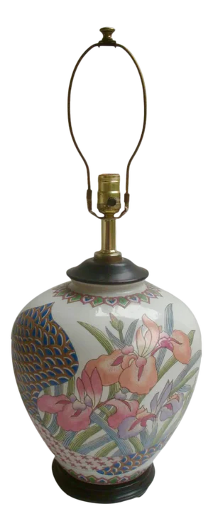 1980s Postmodern Chinoiserie Ginger Jar Lamp