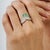 Victorian Inspired Certified 1.14 Ct Pear Cut Emerald & Diamond Crown Cocktail Ring Size 8 For Sale - Image 4 of 14