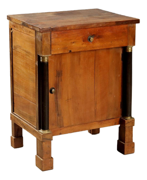 Empire Walnut Bedside Table