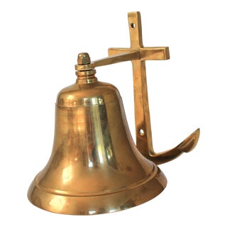 Nautical Brass Anchor Dinner Bell For Sale