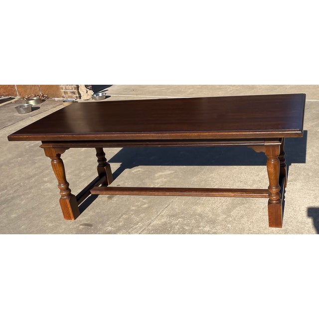 French Country Vintage French Country Farm Dining Table For Sale - Image 3 of 11