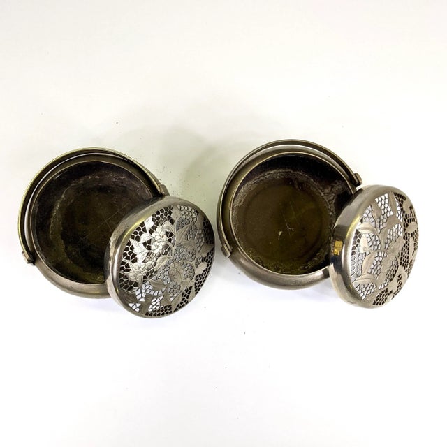 19th Century White Brass Hand Warmers - a Pair For Sale - Image 9 of 10