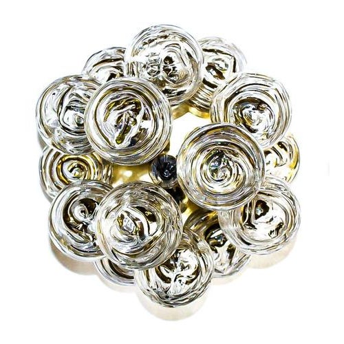 1960s Doria Sputnik Flush Mount Murano 12 Glass Balls & Brass, Germany For Sale - Image 4 of 11