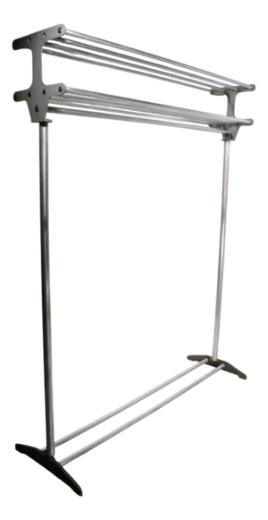 Mid 20th Century Large Industrial Aluminum and Iron Commercial Coat Rack