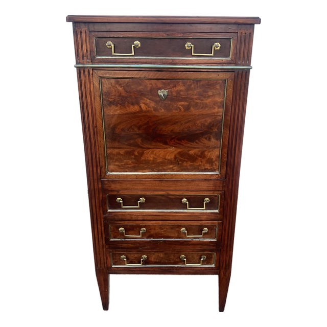 French 19th Century Louis XVI Mahogany Secretaire For Sale