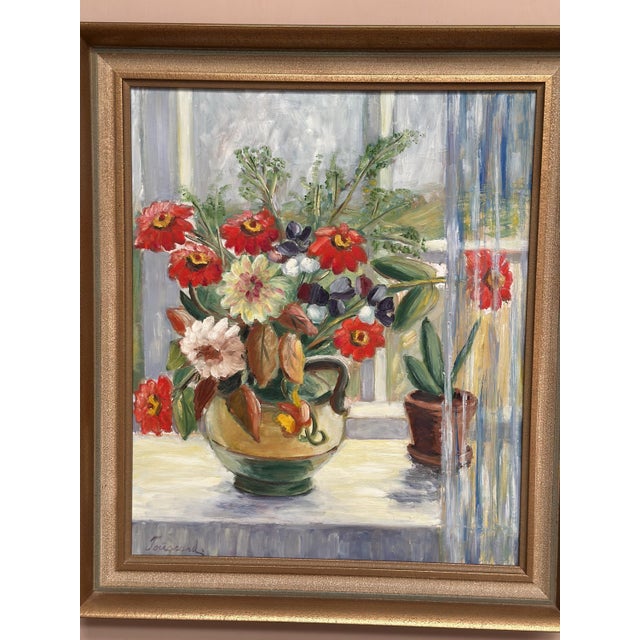 Gerda Tougaard, Flower Still Life, 1960s, Oil on Panel, Framed For Sale - Image 15 of 18