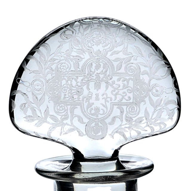 1940s Baccarat “Michelangelo” Wheel-Engraved Crystal Decanter, Signed For Sale - Image 14 of 18