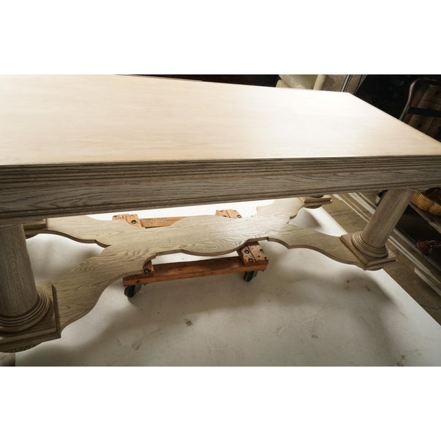 Nancy Corzine Cerused Oak Library Table Desk For Sale - Image 9 of 9