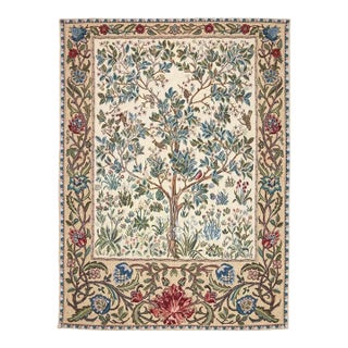 The Garden Cream Loom Woven Tapestry - 112 X 86 Cm (3'8" X 2'10") - Requires Rod Size 2 For Sale