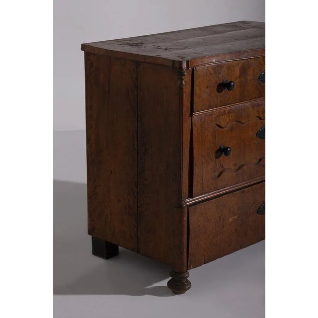 Italian Sicilian Chest of Drawers in Briar Wood, Late 1800s For Sale - Image 4 of 11