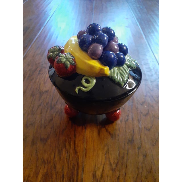 1990s 1990s Fitz & Floyd Lidded Pedestal Fruit Bowl For Sale - Image 5 of 7