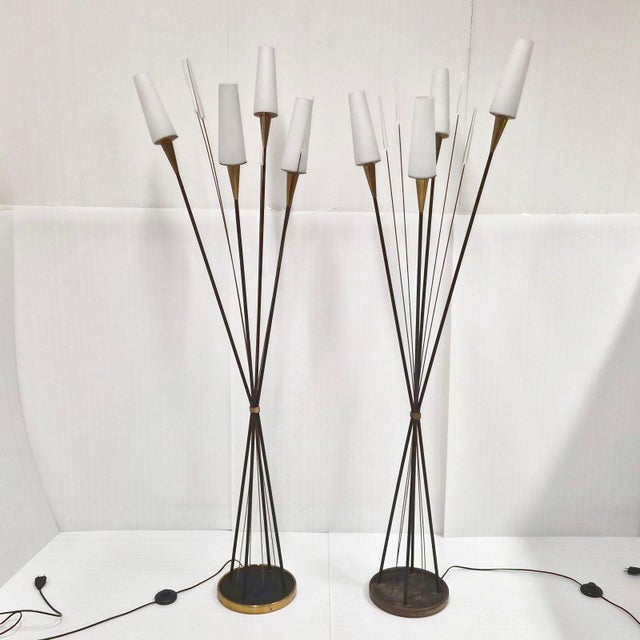 Vintage Floor Lamps by René Mathieu for Maison Lunel, 1950s, Set of 2 For Sale - Image 10 of 10