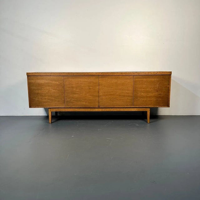 Mid-Century Modern Sideboard / Credenza, Rustic Provincial Cabinet, Slate Top Mid-century cabinet in the style of Paul...