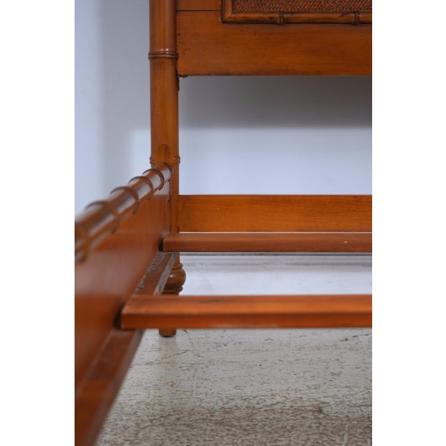 Lexington King Size Faux Bamboo Canopy Bed For Sale - Image 12 of 18