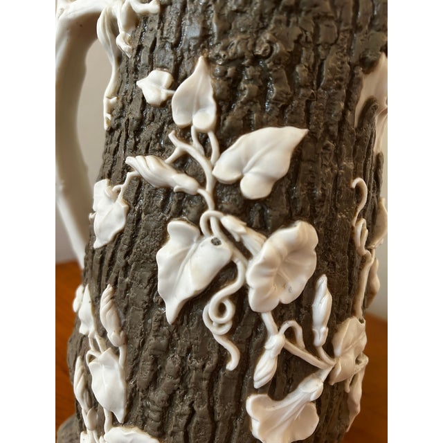 1850s t.j. & J. Mayer Convolvulus Stoneware Pitcher For Sale In Chicago - Image 6 of 16
