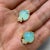 Created in 18 karat yellow gold Sea Foam Green Chalcedony 14 cts approx Diamonds 0.15 cts approx Omega clip-backs & posts...