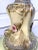 Cornflower Blue Antique European Capodimonte Floor Lamp With Gold Details and Custom Shade For Sale - Image 8 of 13