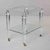 Metal Large Italian Lucite Two-Tier Table on Casters For Sale - Image 7 of 13