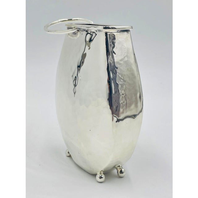 Silver Vintage Silver & Malachite Vase by Emilia Castillo, Mexican Modernism For Sale - Image 8 of 17