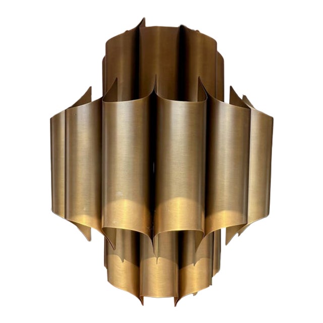 Robert Sonneman for Restoration Hardware Cathedral Brass Mid-Century Modern Chandelier For Sale