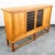 Large Henning Kjernulf White Oak Credenza with locking doors, Glass central doors, storage shelving and drawers within the...