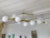 Contemporary Long Brass Chandelier Opaline. Italy For Sale - Image 11 of 11