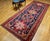 Vintage Persian Hamadan Gallery Rug, Hand-Knotted Wool, Geometric Bird Motifs Design, Navy & Red, 5’ X 11’ For Sale - Image 10 of 14