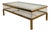 Vintage Brass and Glass Sliding Coffee Table For Sale