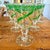 Glass Vintage Vietri Hand-Painted Festive Glass Goblets - Set of Six For Sale - Image 7 of 12