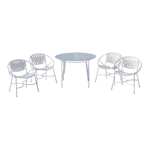 1960s Mid-Century Modern Wrought Iron Patio Set