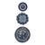 Blue Chinosierie China Wall Plates - A Set For Sale