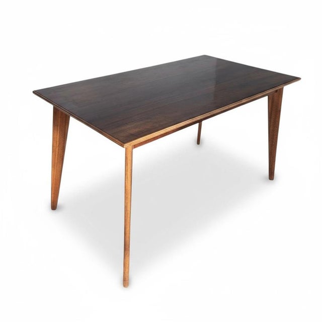 Mid-Century Rectangular Walnut Dining Table with Tapered Legs, 1960s For Sale - Image 12 of 12