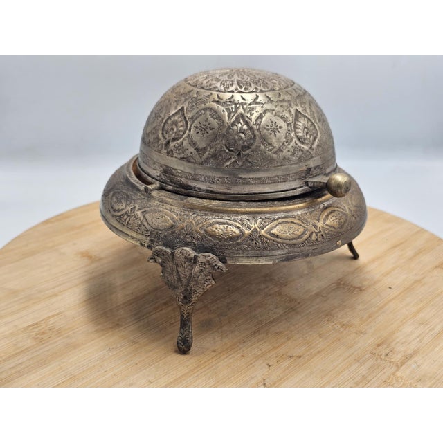 Brass-Plated Caviar or Sugar Bowl, 1890s For Sale - Image 5 of 5