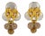 Monique Vedie, Line Vautrin School Golden Talosel Resin Clip Earrings For Sale