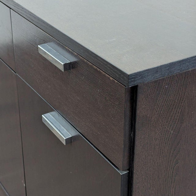 Wood Gang-Aspen Modern Dark Wood Sideboard With 4 Drawers and 4 Cabinets For Sale - Image 7 of 9