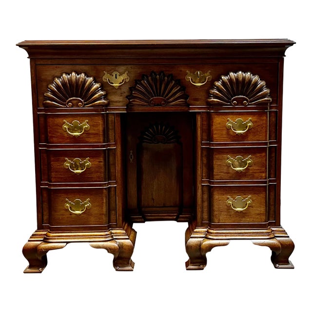 1970s Newport Rhode Island Style Kneehole Bureau. For Sale