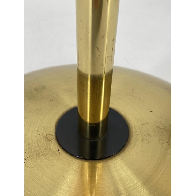 Mid-Century Floor Lamp with Brass Base and Fabric Shade by Bag Turgi, Switzerland, 1950s For Sale - Image 6 of 13