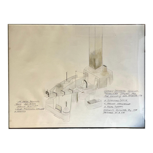 Dennis Oppenheim, Dennis Oppenheim Large Abstract Conceptual Sculpture Drawing for Ace Gallery LA, 1979