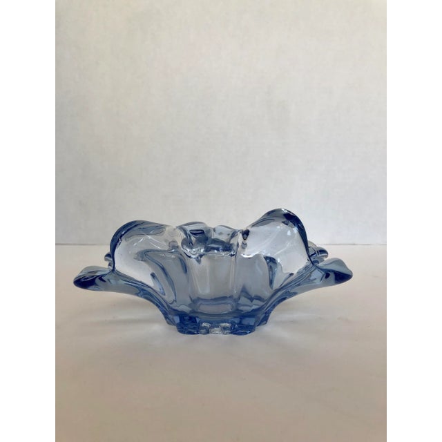 1970s Murano Summeroso Blown Glass Blue Ashtray For Sale - Image 5 of 8