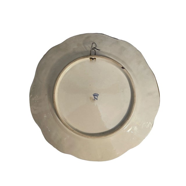 Crafted and Decorated Ceramic Plate from Capodimonte, 19th-20th Century For Sale - Image 3 of 5