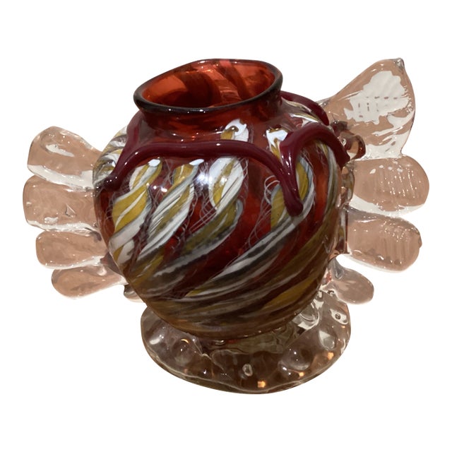 Antique Stevens & Williams Stourbridge Art Glass Blown Vase Circa 1880 For Sale