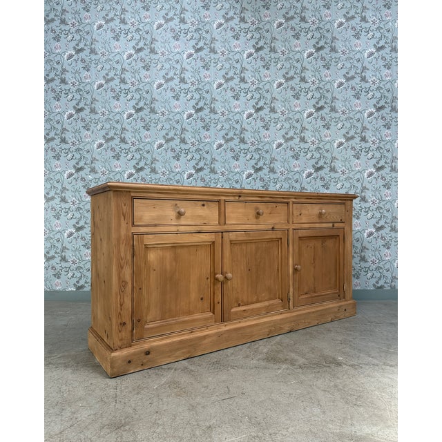 Vintage Sideboard in Pine, 1970s For Sale - Image 3 of 17